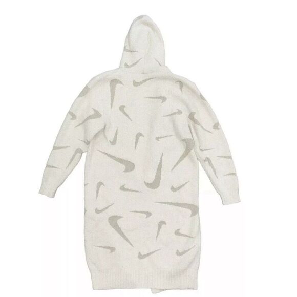 Nike Phoenix Cozy Bouclé Long Knit Cardigan Cream FD4282 105 Women's LARGE - Picture 2 of 8